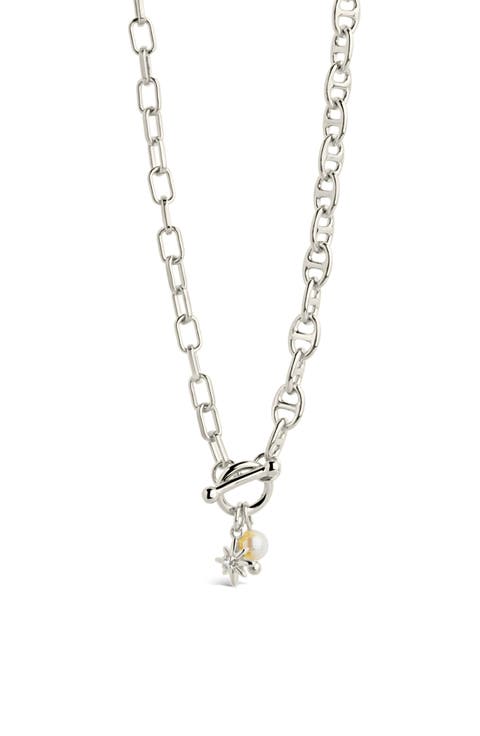 Ava Freshwater Pearl & Burst Toggle Chain Necklace