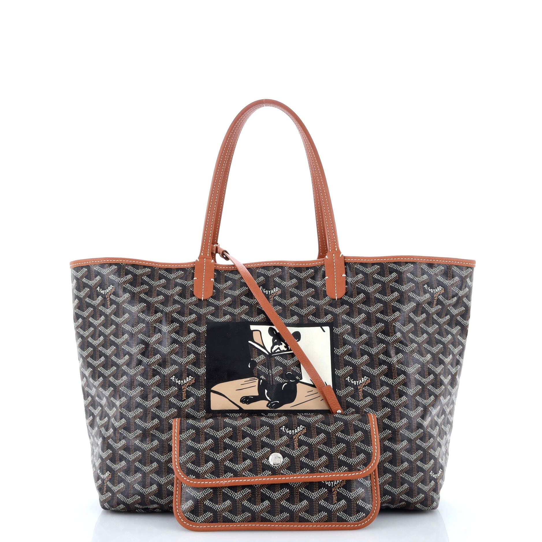 Pre-Owned Goyard Saint Louis Tote Printed Coated Canvas PM, Alternate, color, 