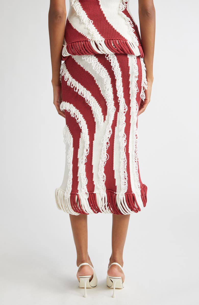 Diotima Roaring Knit Midi Skirt, Alternate, color, Paprika-White