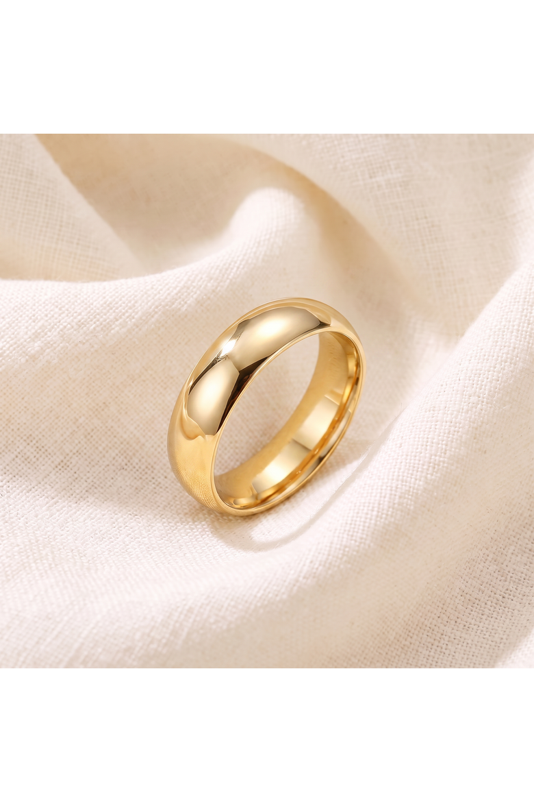 6mm Dome High Polished Wedding Band 14K Gold, Alternate, color, Yellow Gold