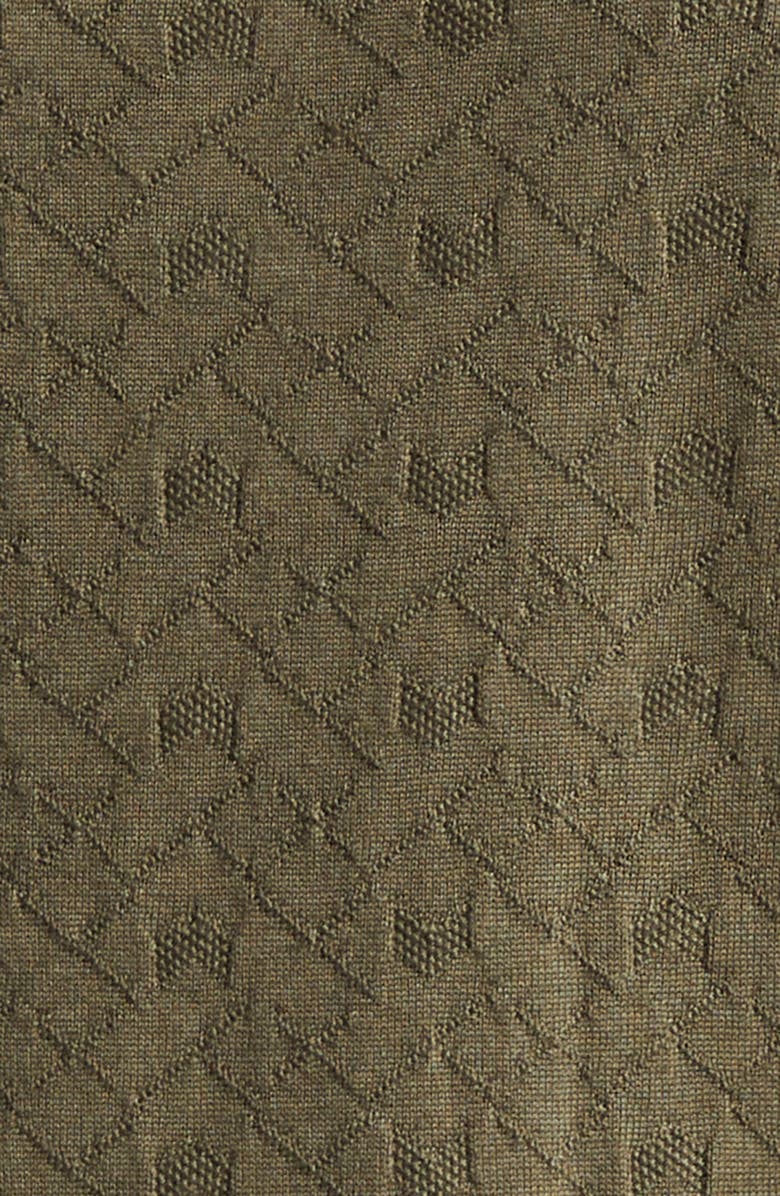 Boglioli Long Sleeve Virgin Wool Polo Sweater, Alternate, color, Olive