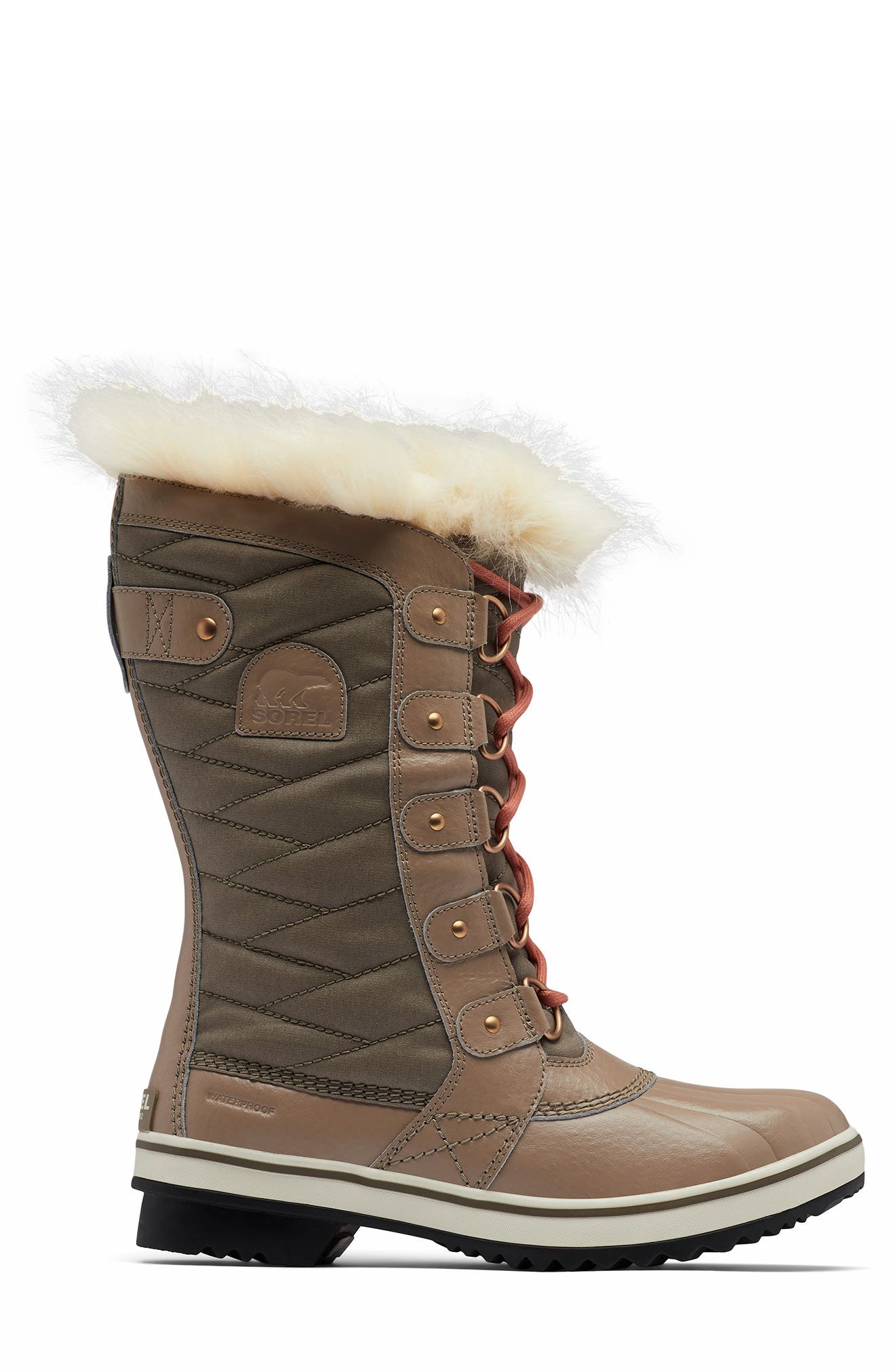 SOREL 'Tofino II' Faux Fur Lined Waterproof Boot, Alternate, color, Omega Taupe Paradox Pink