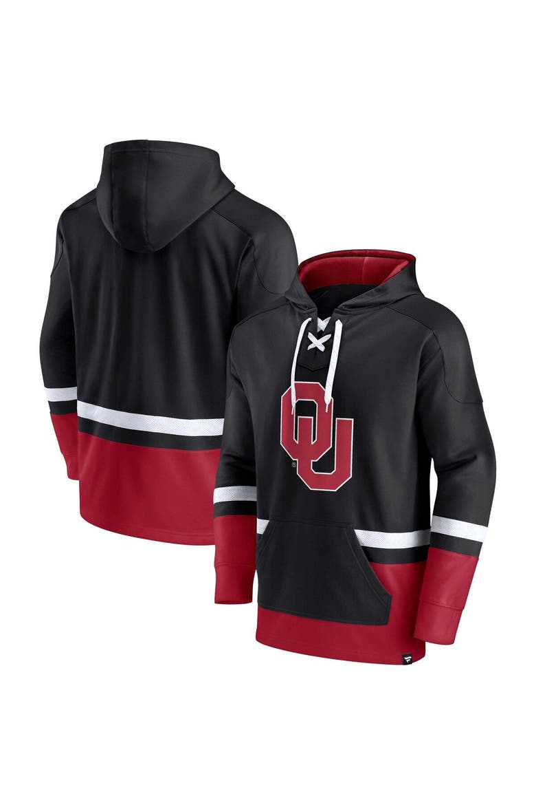 Men's Fanatics Branded Black Oklahoma Sooners First Battle Pullover Hoodie, Main, color, Black