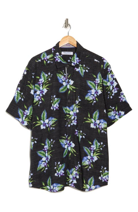Veracruz Cay Floating Blooms Short Sleeve Button-Up Shirt