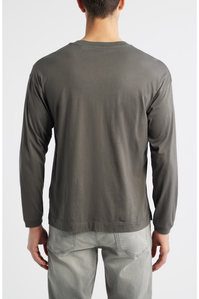Light Long Sleeve Supima® Cotton T-Shirt, Alternate, color, DARK GREY