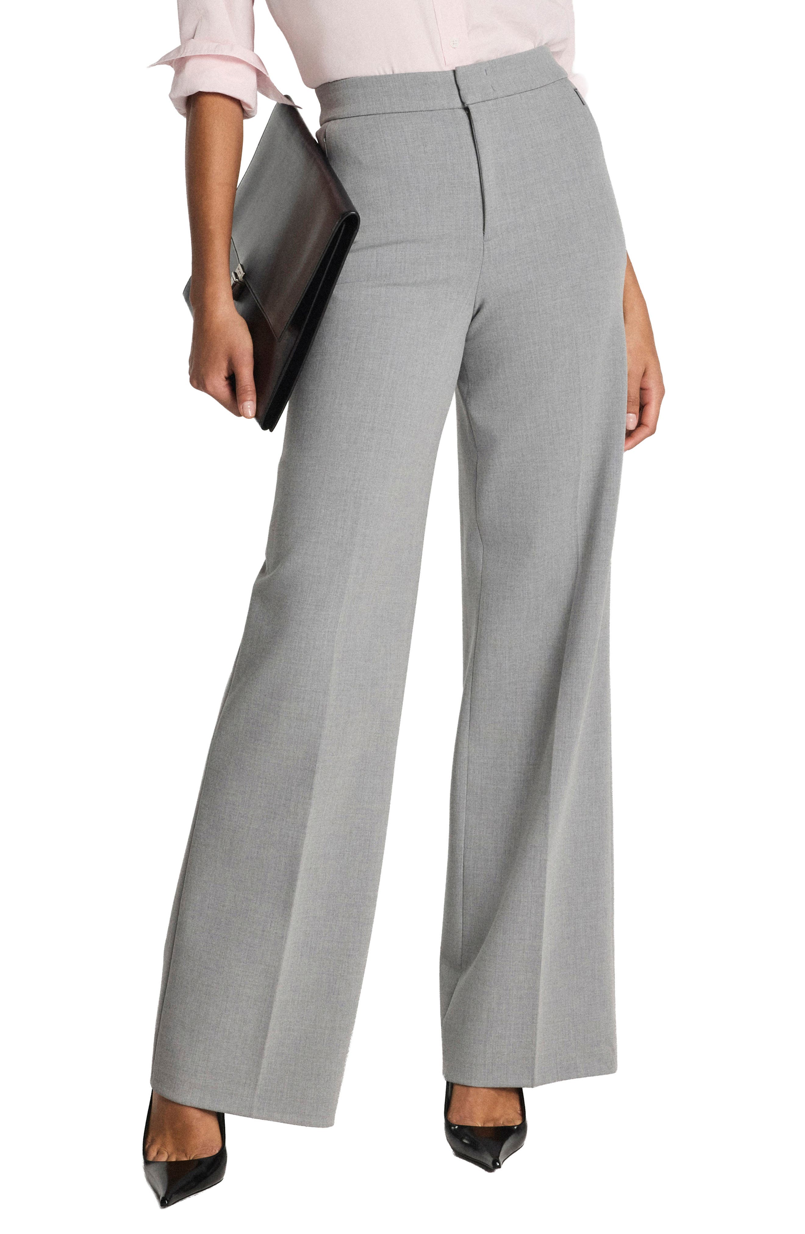 Spanx ® Supersmooth™ Wide Leg Stretch Twill Pants In Gray