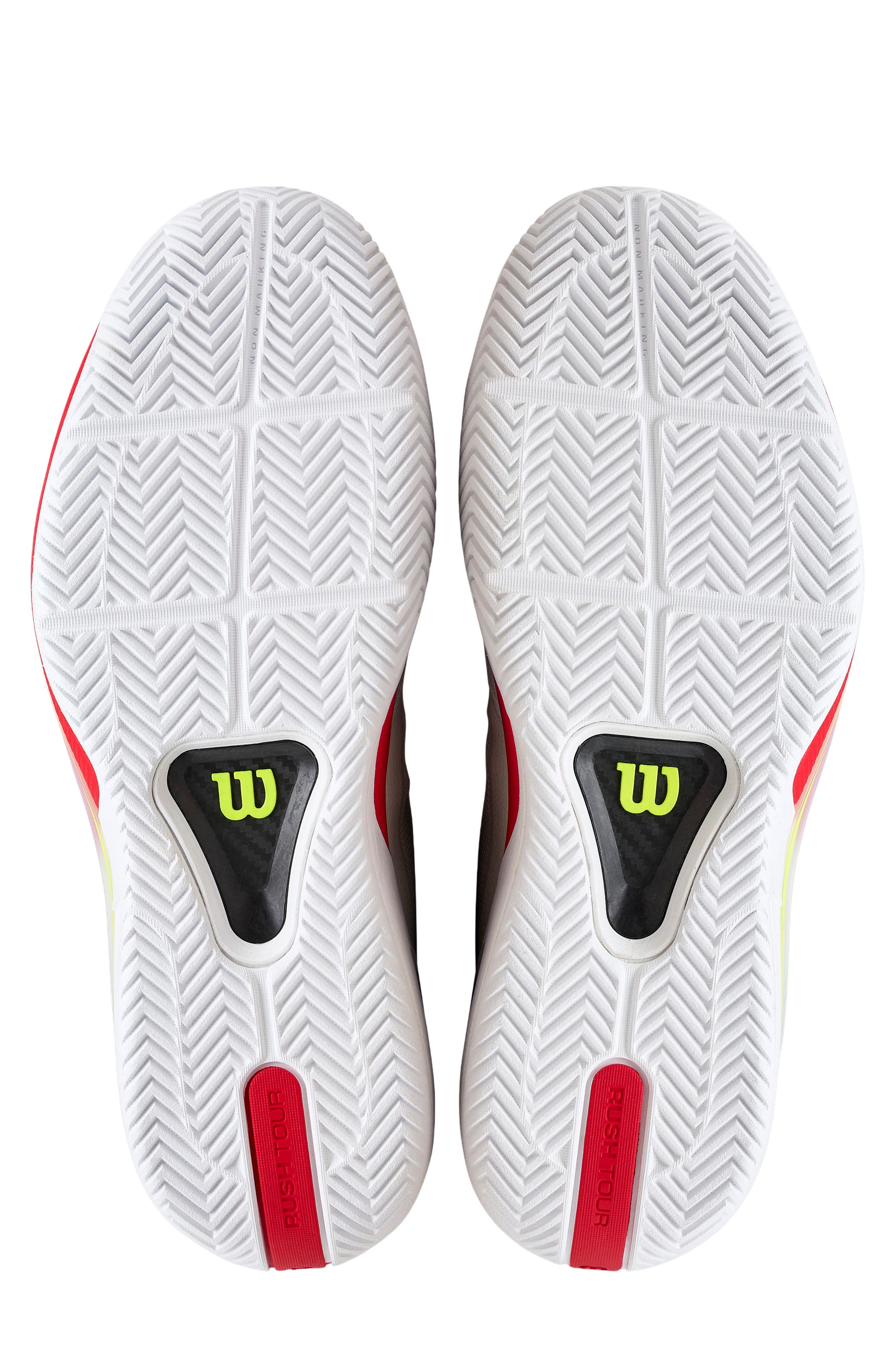 Rush Tour 5 Tennis Sneaker, Alternate, color, WHITE / BLACK / INFRARED