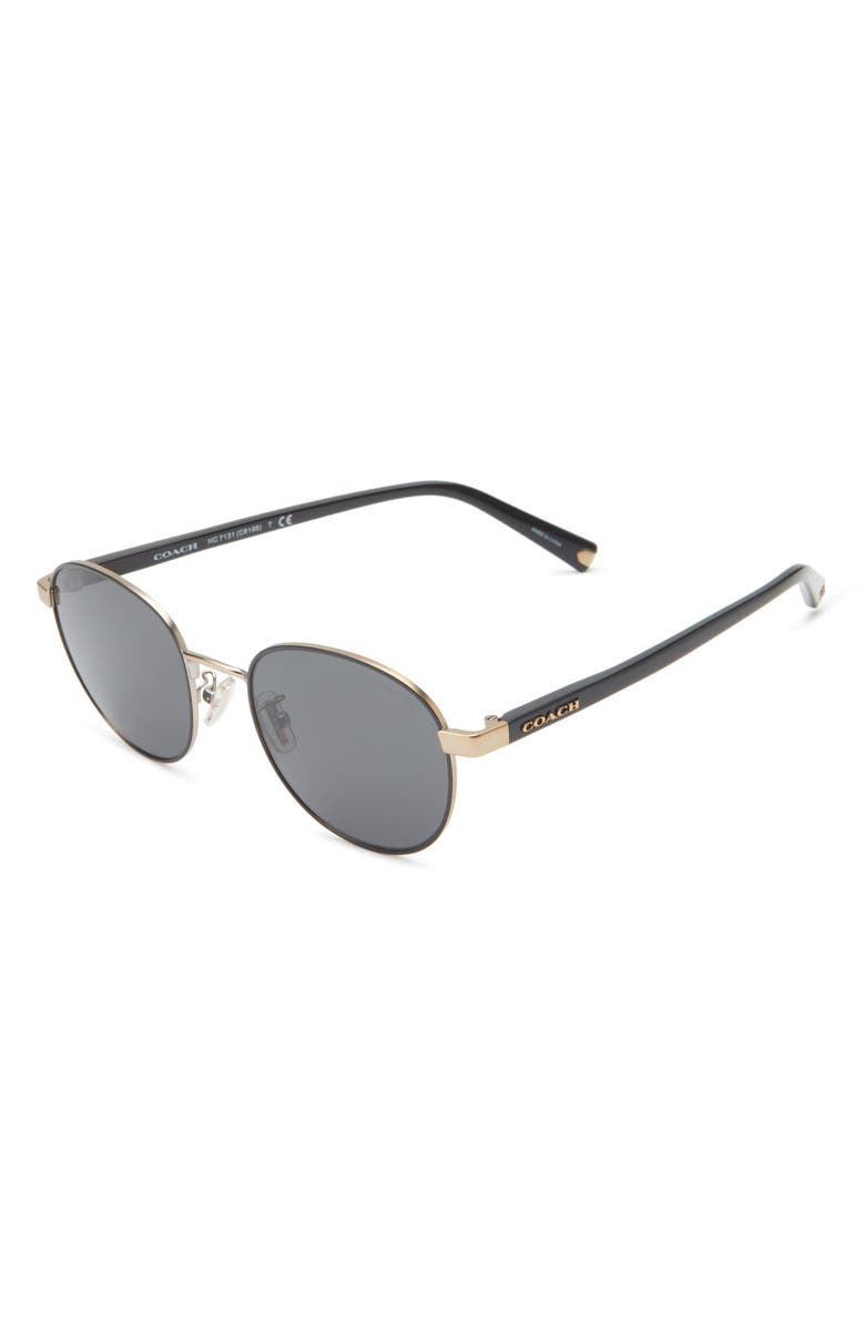 COACH 50mm Round Sunglasses, Alternate, color, 
