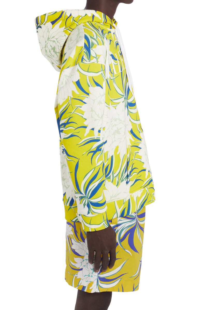 Valentino Floral Print Logo Hoodie, Alternate, color, 