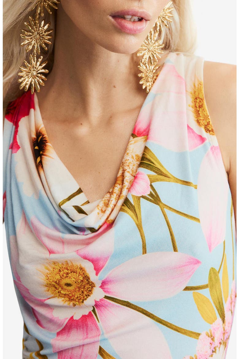 Floral Print Sleeveless Minidress, Alternate, color, MULTI