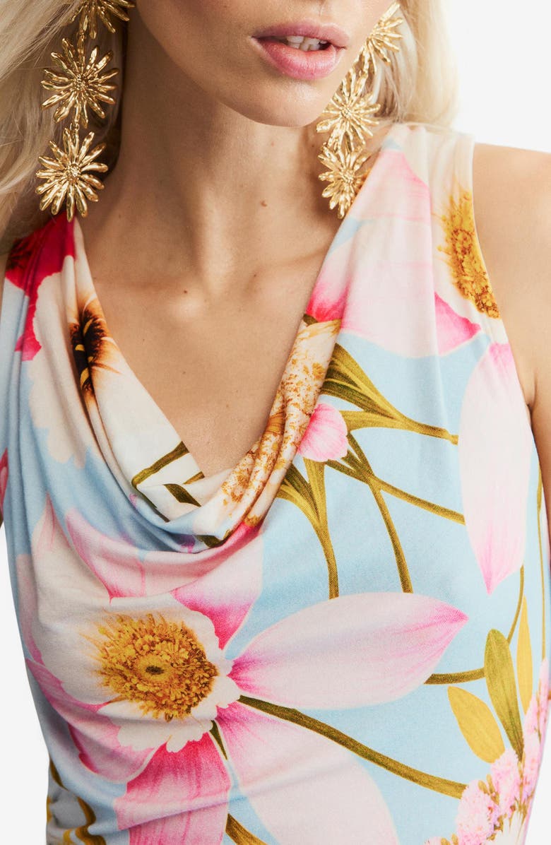 Desigual Floral Print Sleeveless Minidress, Alternate, color,