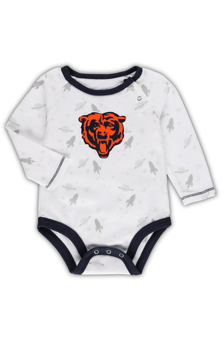 Outerstuff Newborn & Infant White/Navy Chicago Bears Dream Team Bodysuit Pants & Hat Set, Alternate, color, 