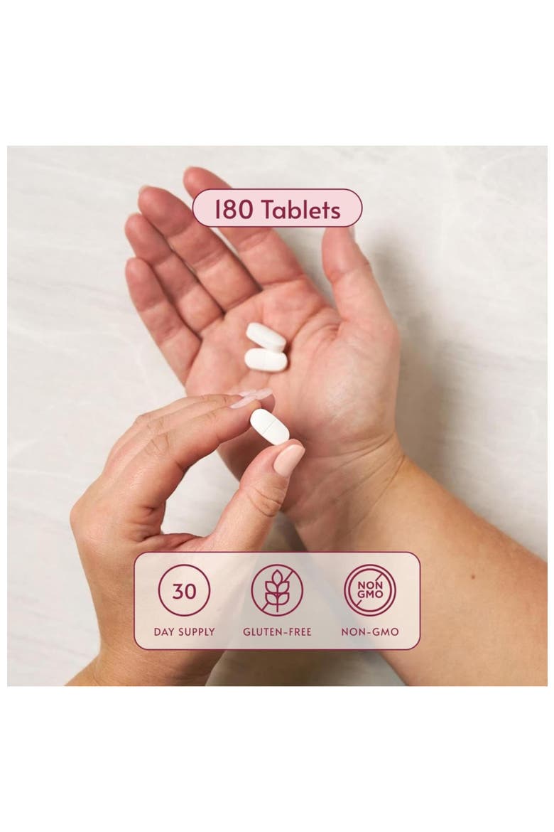 Non Chewable Calcium Citrate 600 mg with Vitamin D3 Mineral Supplement Tablets 180 Tablets, Alternate, color, None