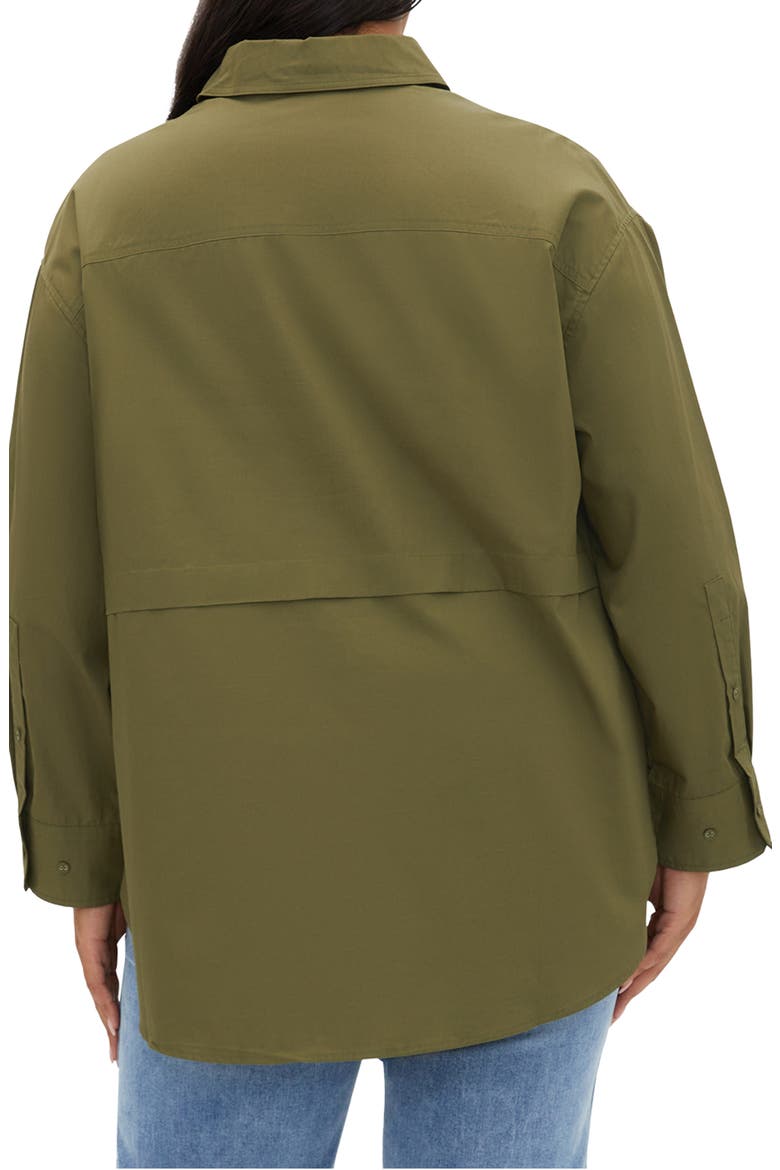 Malani Long Sleeve Cotton Button-Up Shirt, Alternate, color, KHAKI