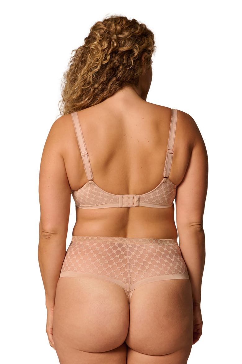 Plume Embroidered Molded Underwire Bra, Alternate, color, PEAU ROSE
