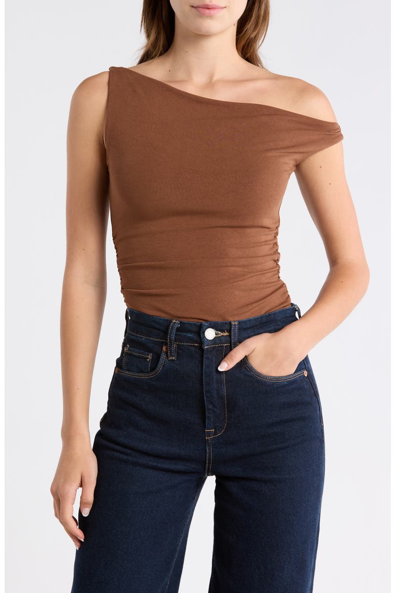 Off The Shoulder Top, Main, color, BROWN