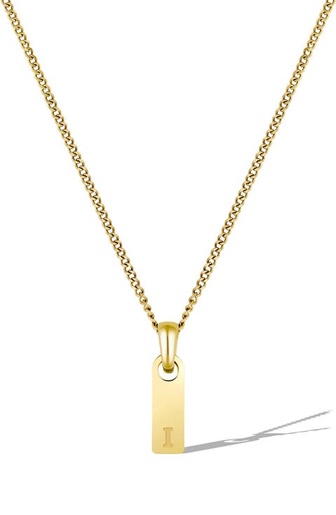 Men's Initial Pendant Necklace
