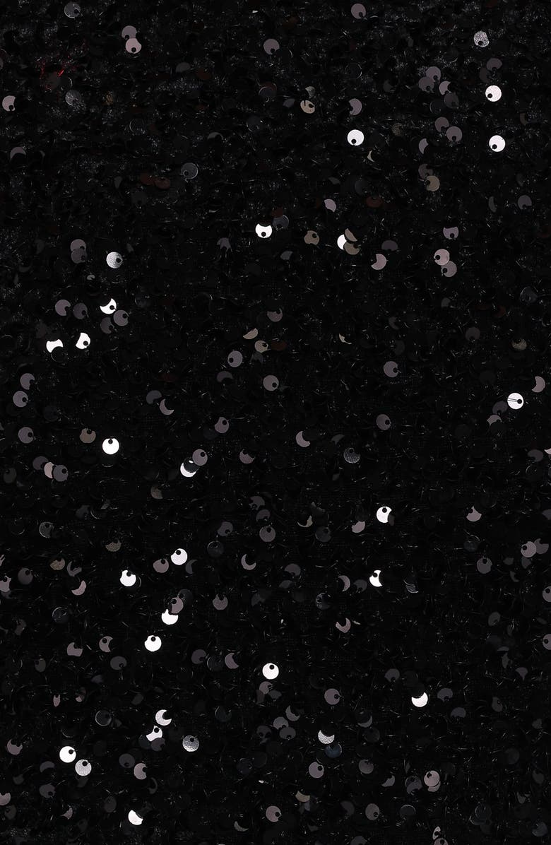 Petal & Pup Quinne Sequin Crop Top, Alternate, color, Black