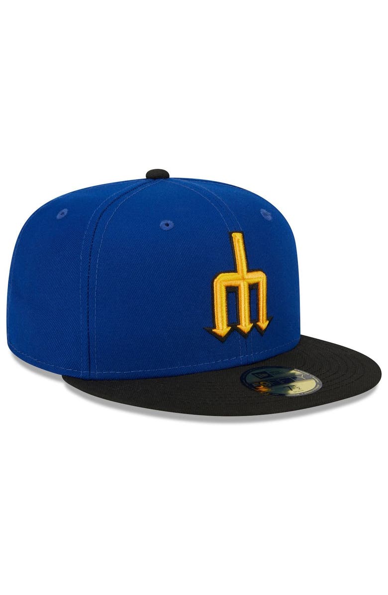 New Era Men's New Era Royal/Black Seattle Mariners 2023 City Connect 59FIFTY Fitted Hat, Alternate, color, Royal