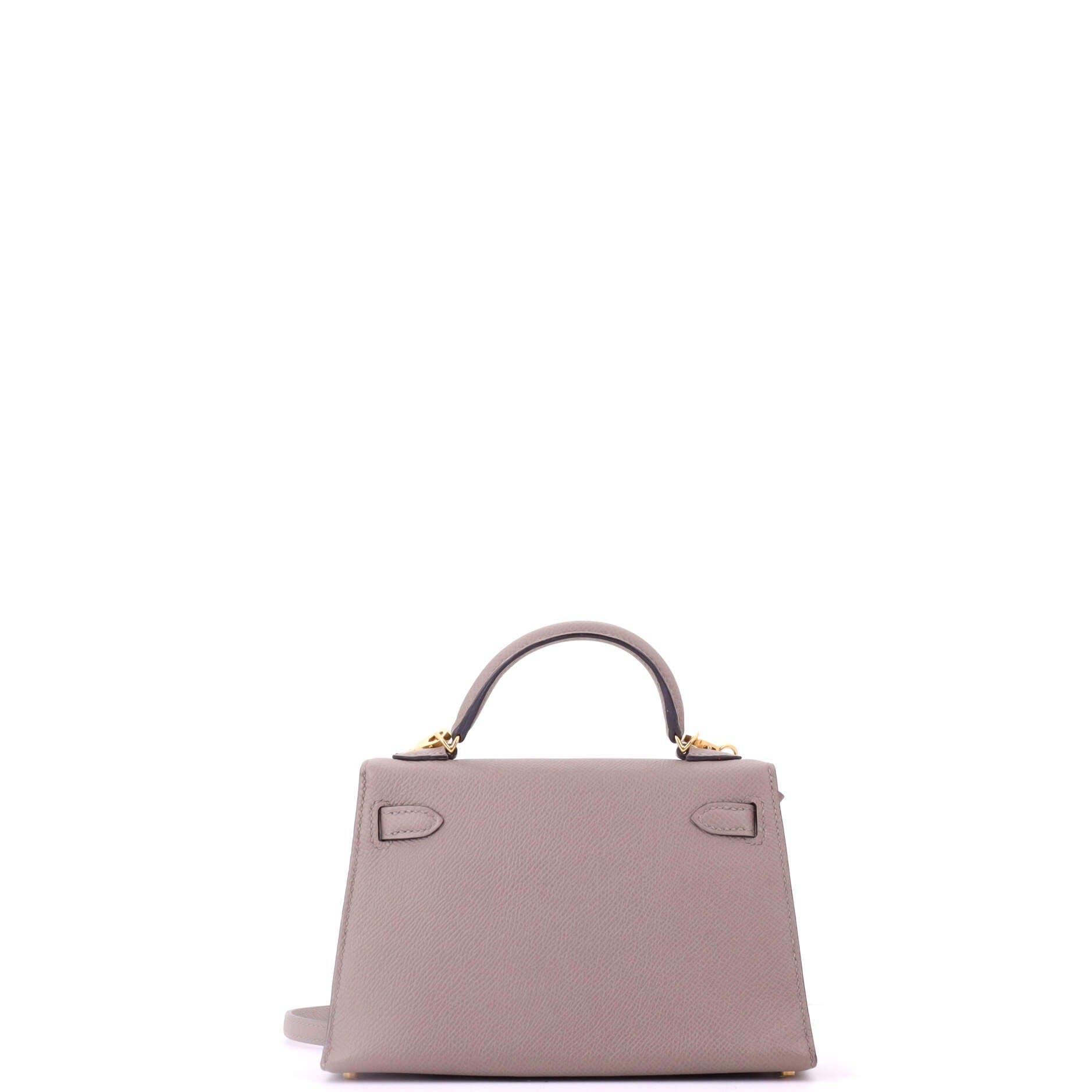 Pre-Owned Hermes Kelly Mini II Bag Grey Epsom with Gold Hardware 20, Alternate, color, 