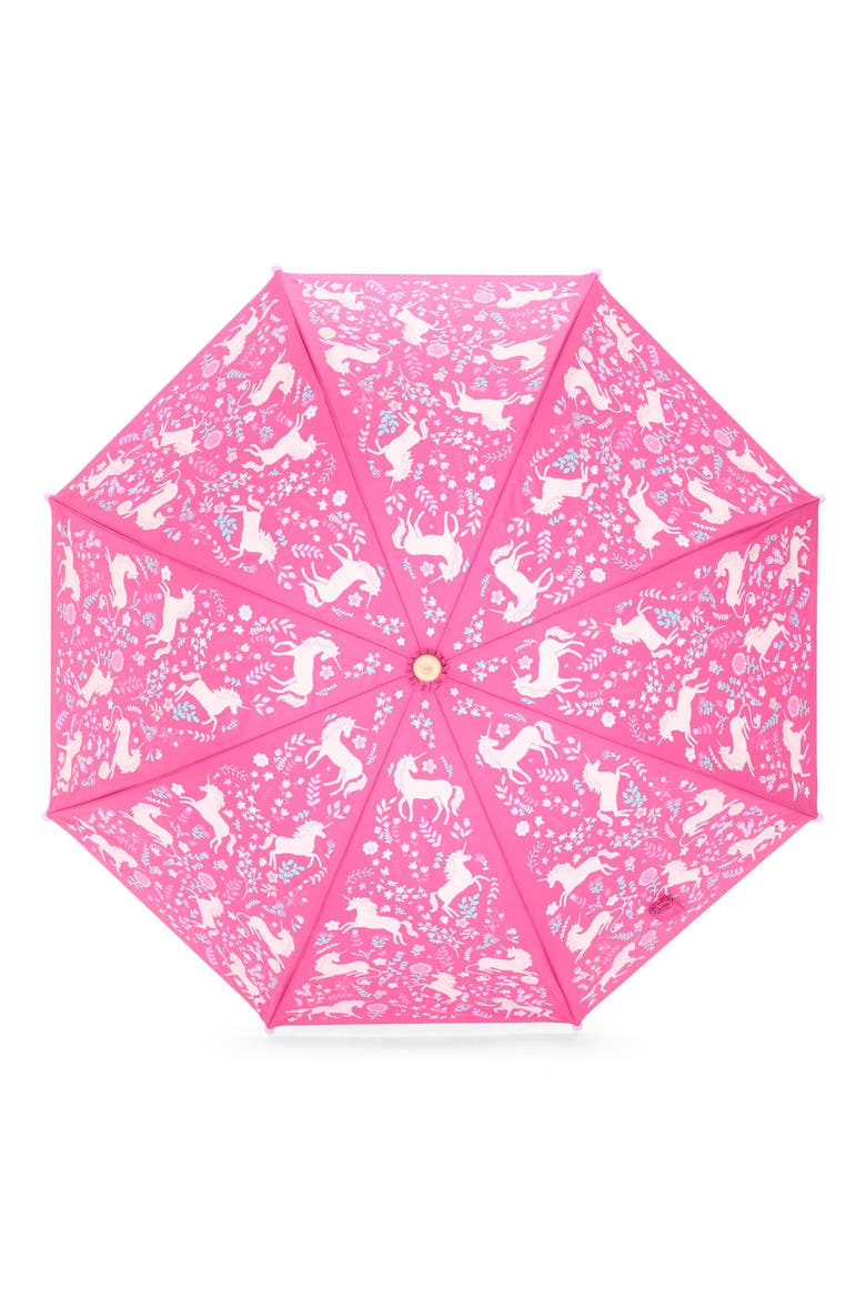 Kids' Unicorn Forest Umbrella, Alternate, color, VERY BERRY