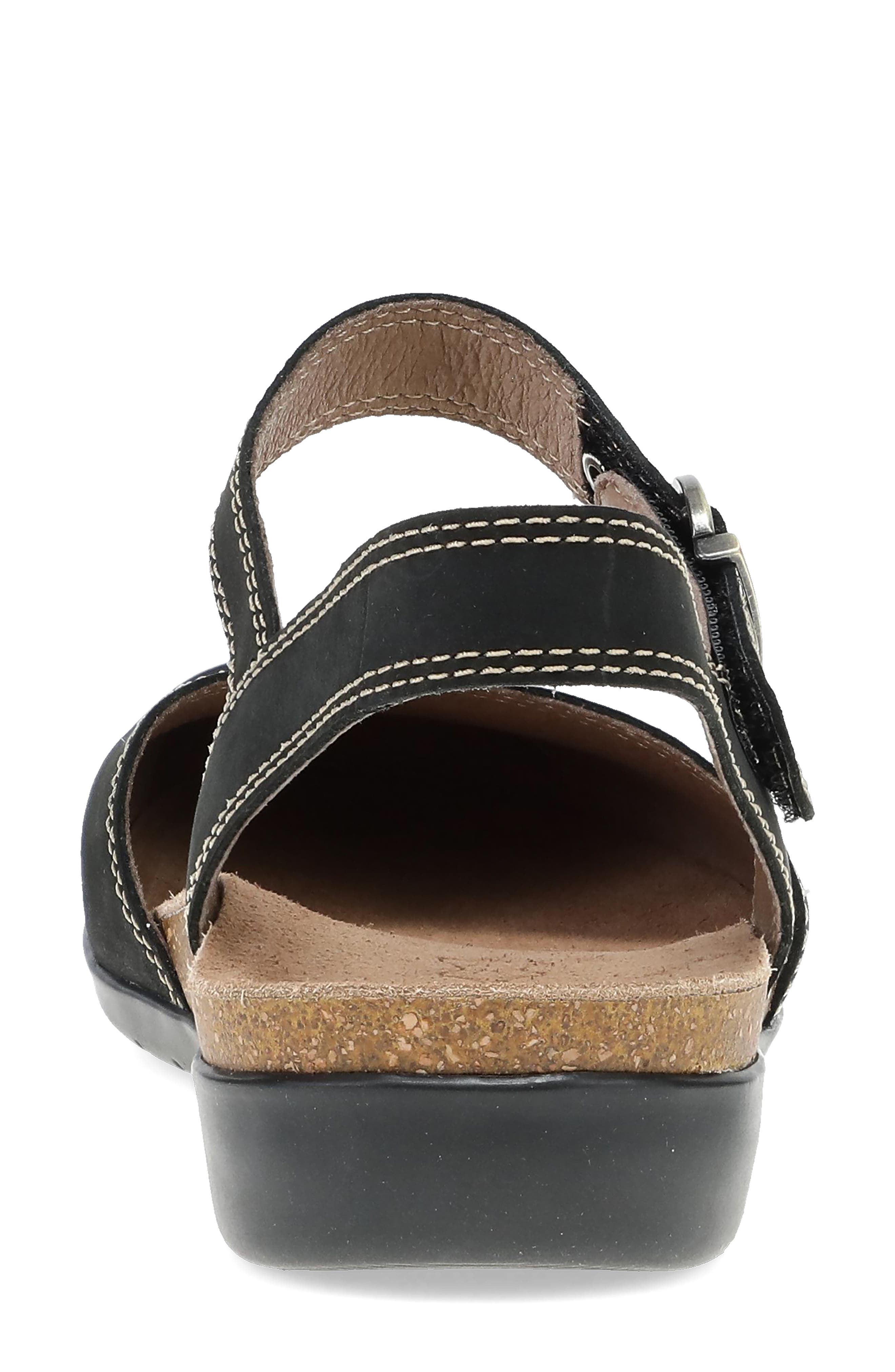 Rori Leather Sandal, Alternate, color, BLACK NUBUCK