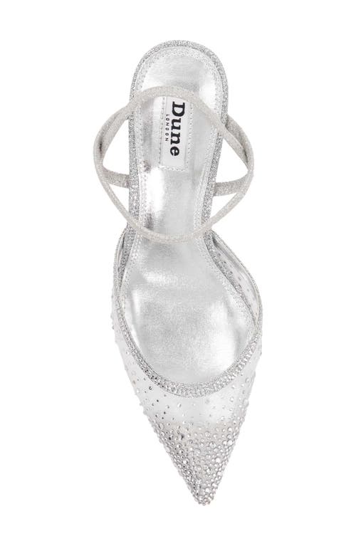 Dune London Charismatic Ankle Strap Pump In Silver