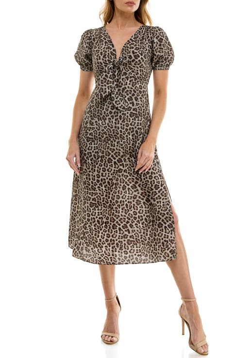 Front Tie Midi Dress