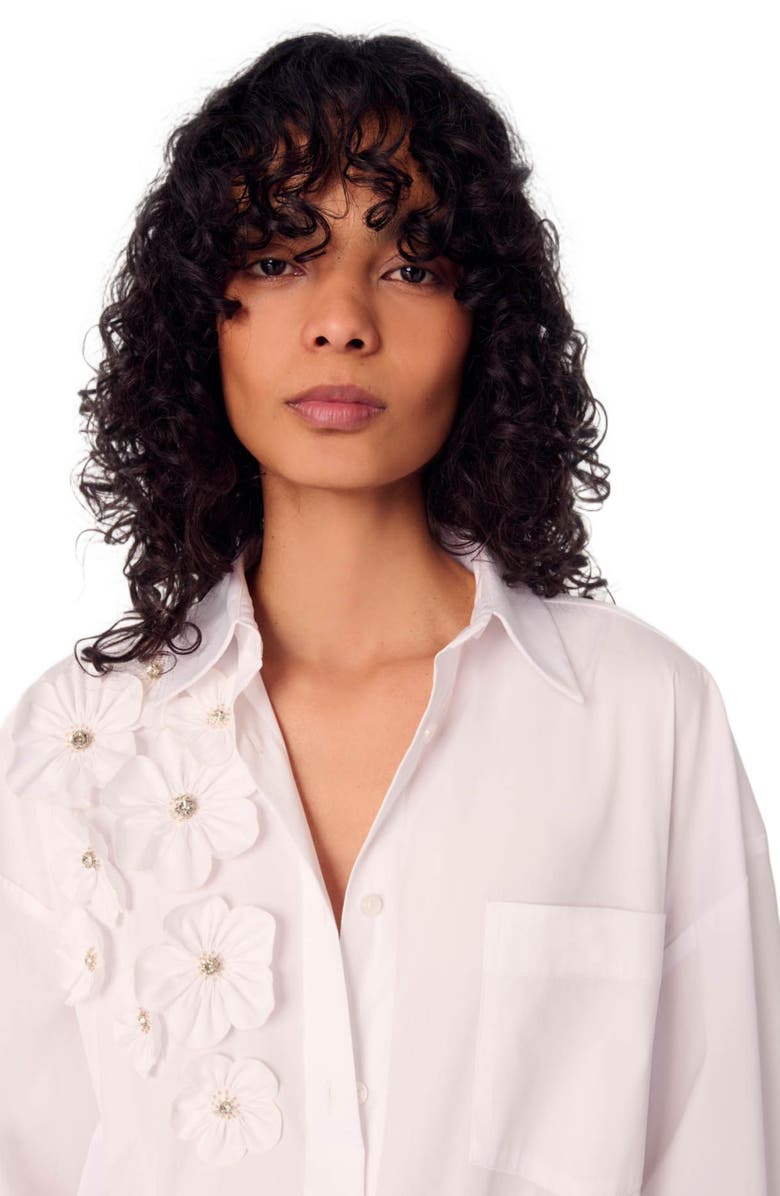 maje Long sleeve blouse, Alternate, color, 