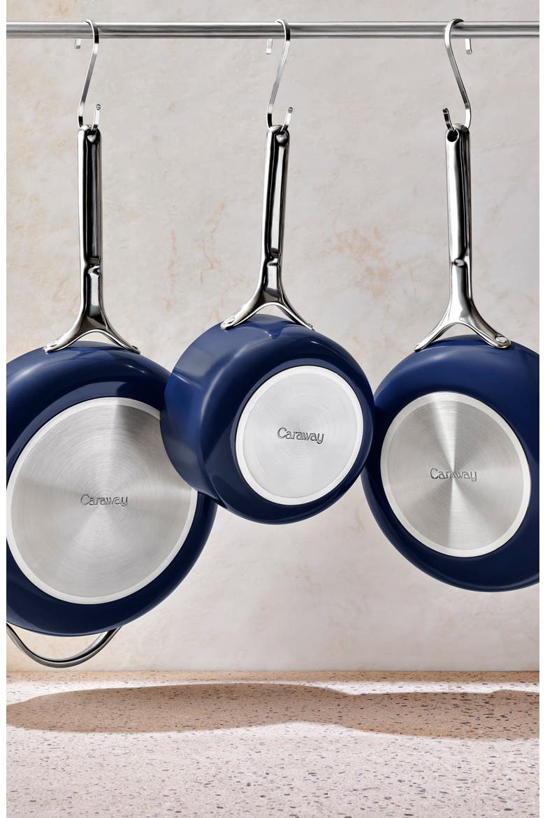 Non-Toxic Ceramic Non-Stick 7-Piece Cookware Set with Lid Storage, Alternate, color, NAVY