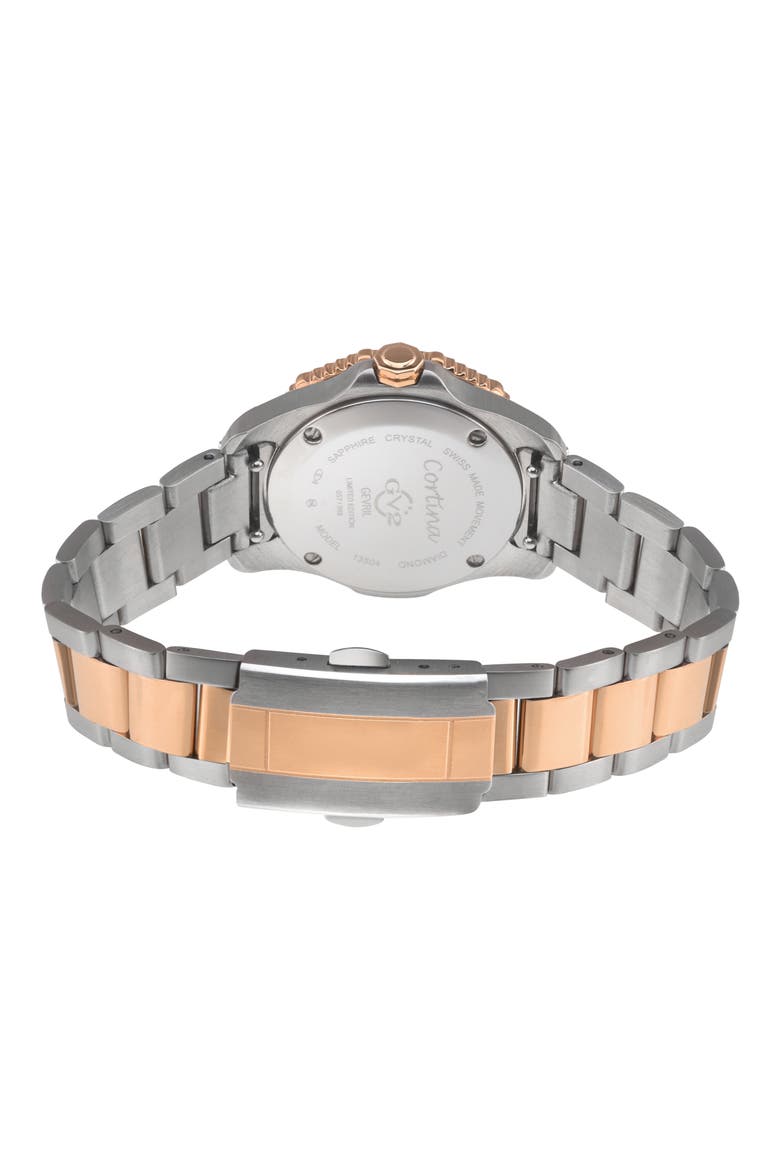 Cortina Mother-of-Pearl Diamond Two-Tone Bracelet Watch, 30mm - 0.144ct., Alternate, color, TWO TONE IPRGSS