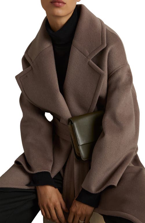 Reiss Petites Bridget Wool Blend Coat In Mink Neutral
