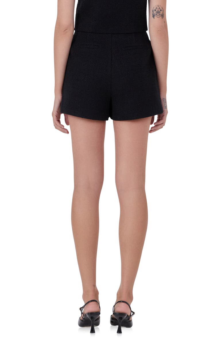 Endless Rose Tweed Shorts, Alternate, color, Black