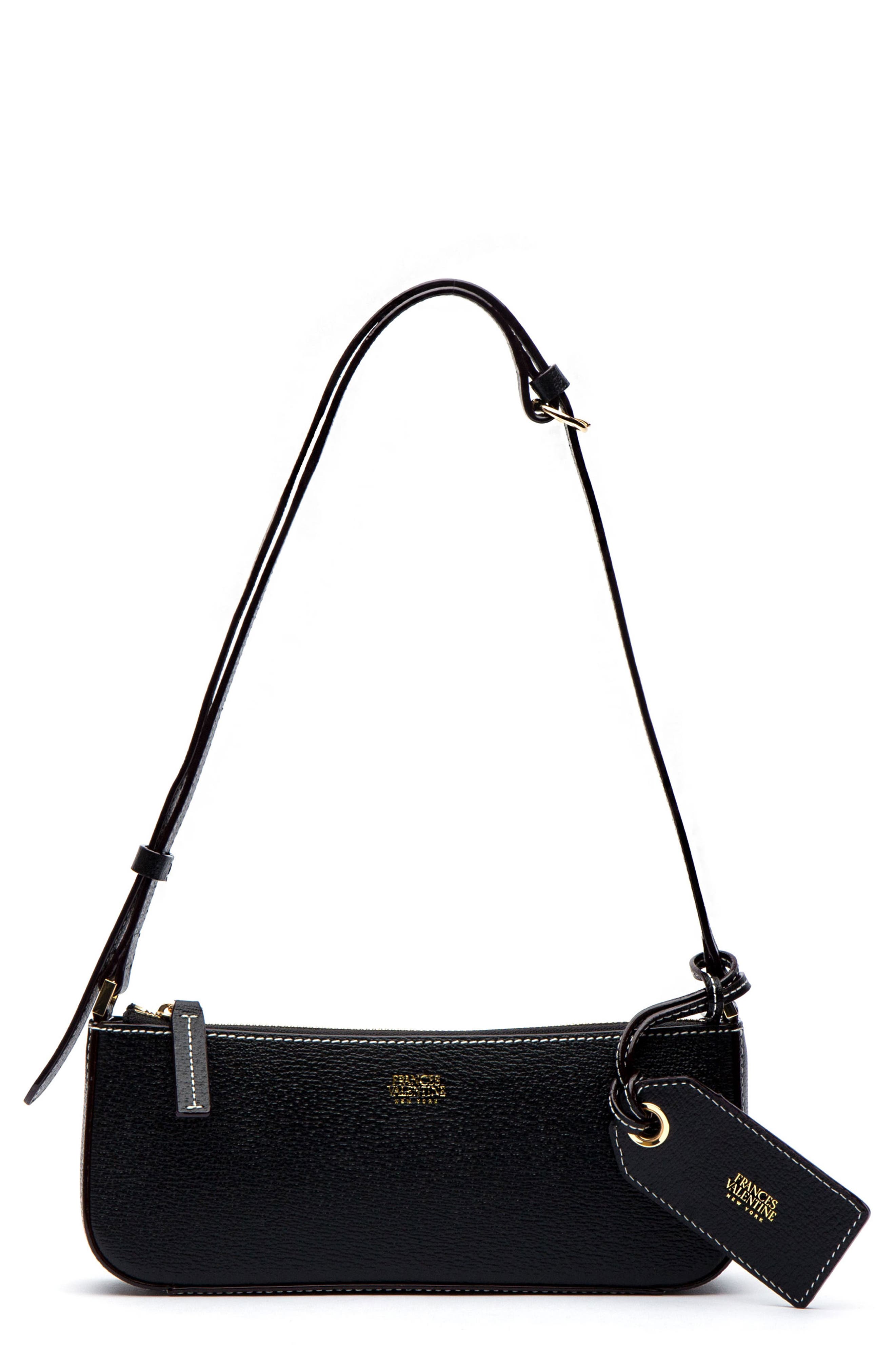 Frances Valentine Boarskin Leather Baguette Bag, Main, color, 