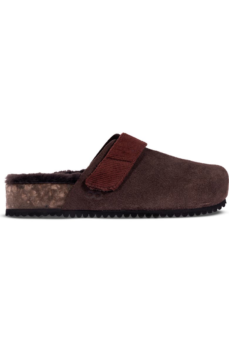 FLEKS Puente Genuine Shearling Lined Clog, Alternate, color, Espresso