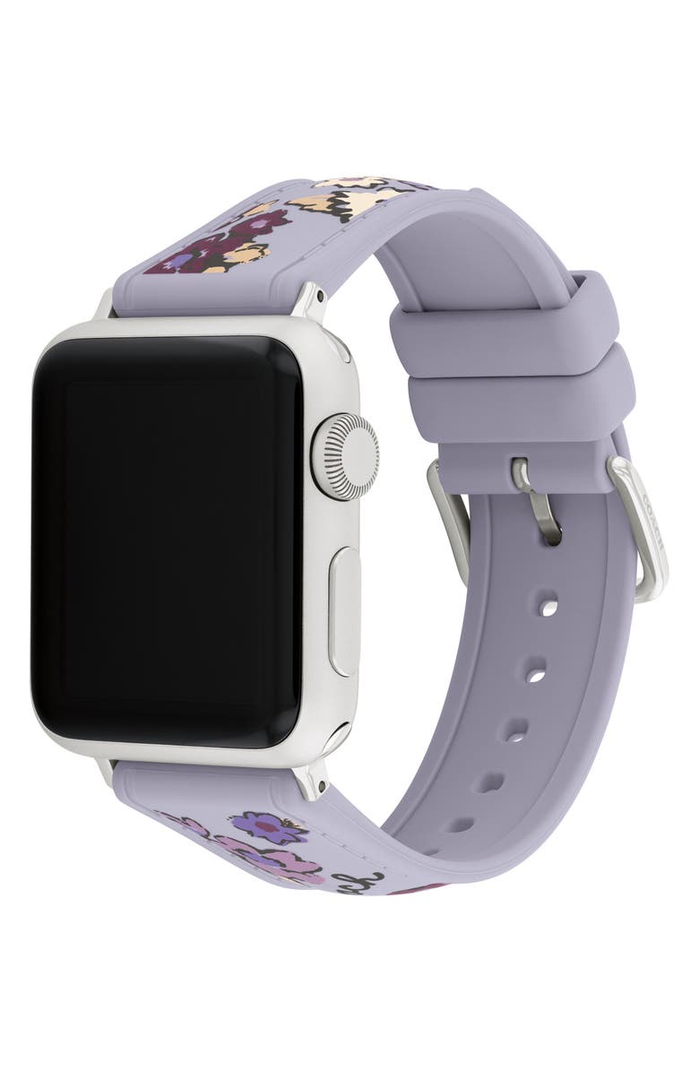COACH 20mm Apple Watch<sup>®</sup> Watchband, Alternate, color, Purple