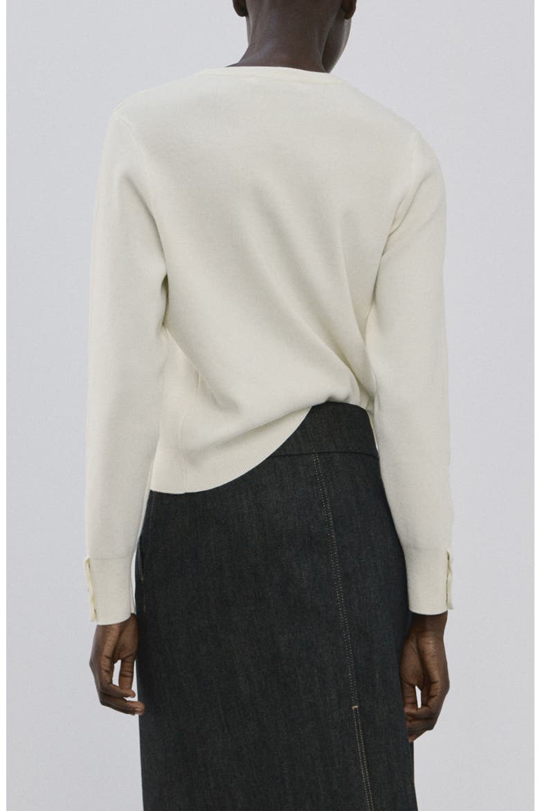 Button Cuff Sweater, Alternate, color, ECRU
