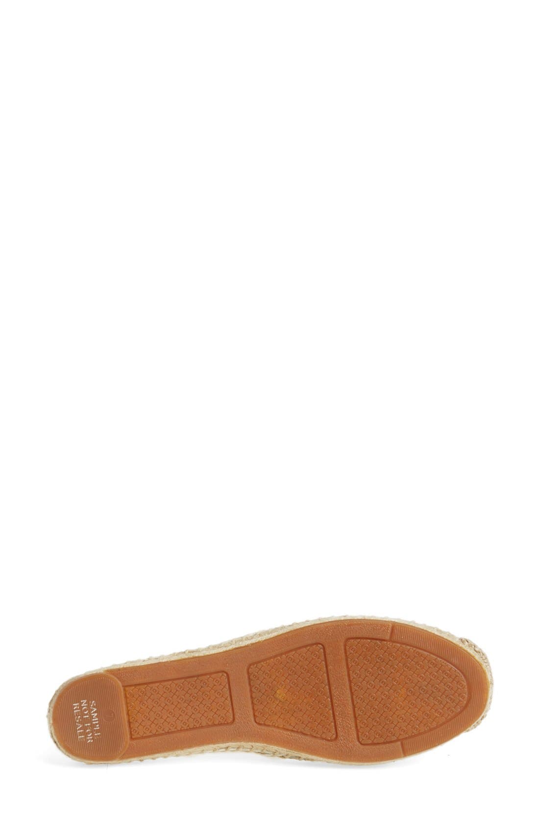 'Lonnie' Espadrille Flat, Alternate, color, IVORY CANVAS/ PATENT
