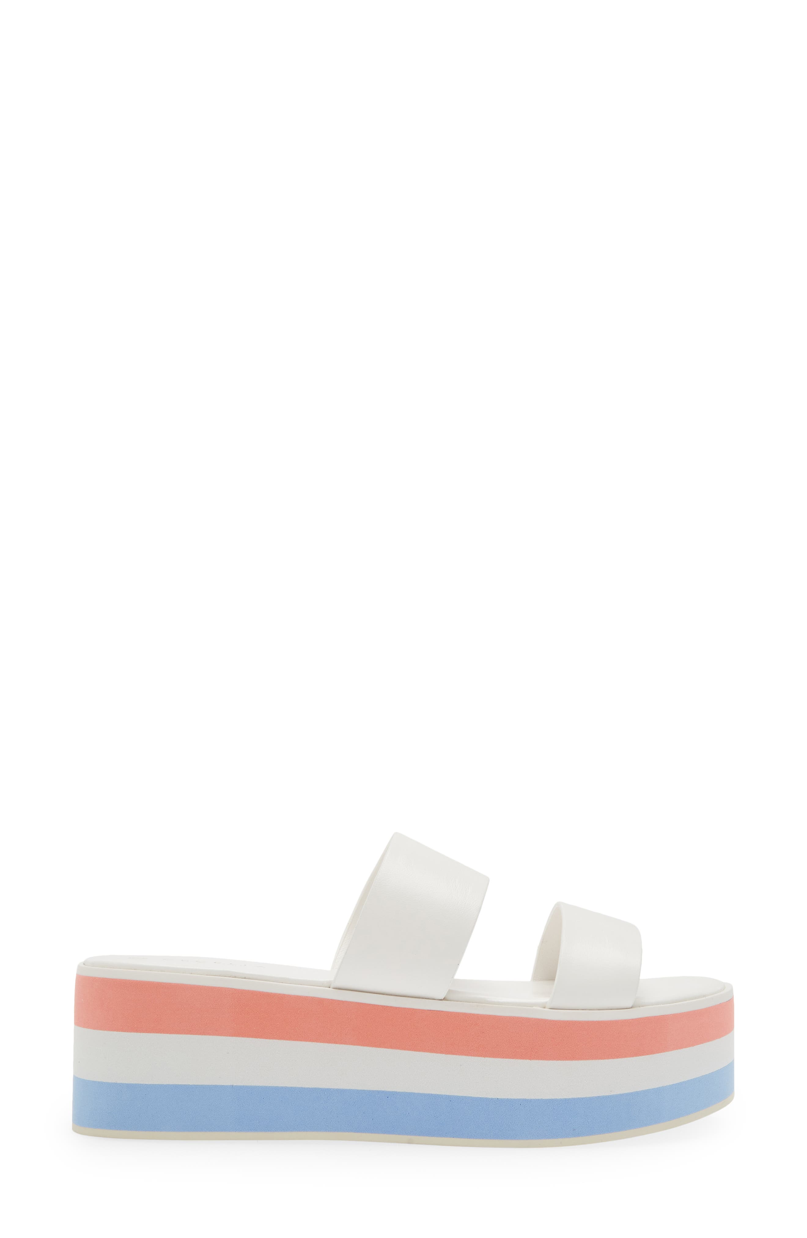 Cecelia New York King Platform Slide Sandal, Alternate, color, White Multi