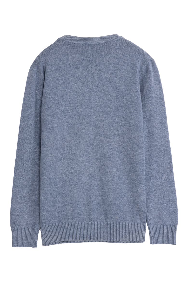 Kids' Basic V-Neck Sweater, Alternate, color, HEATHER SLATE