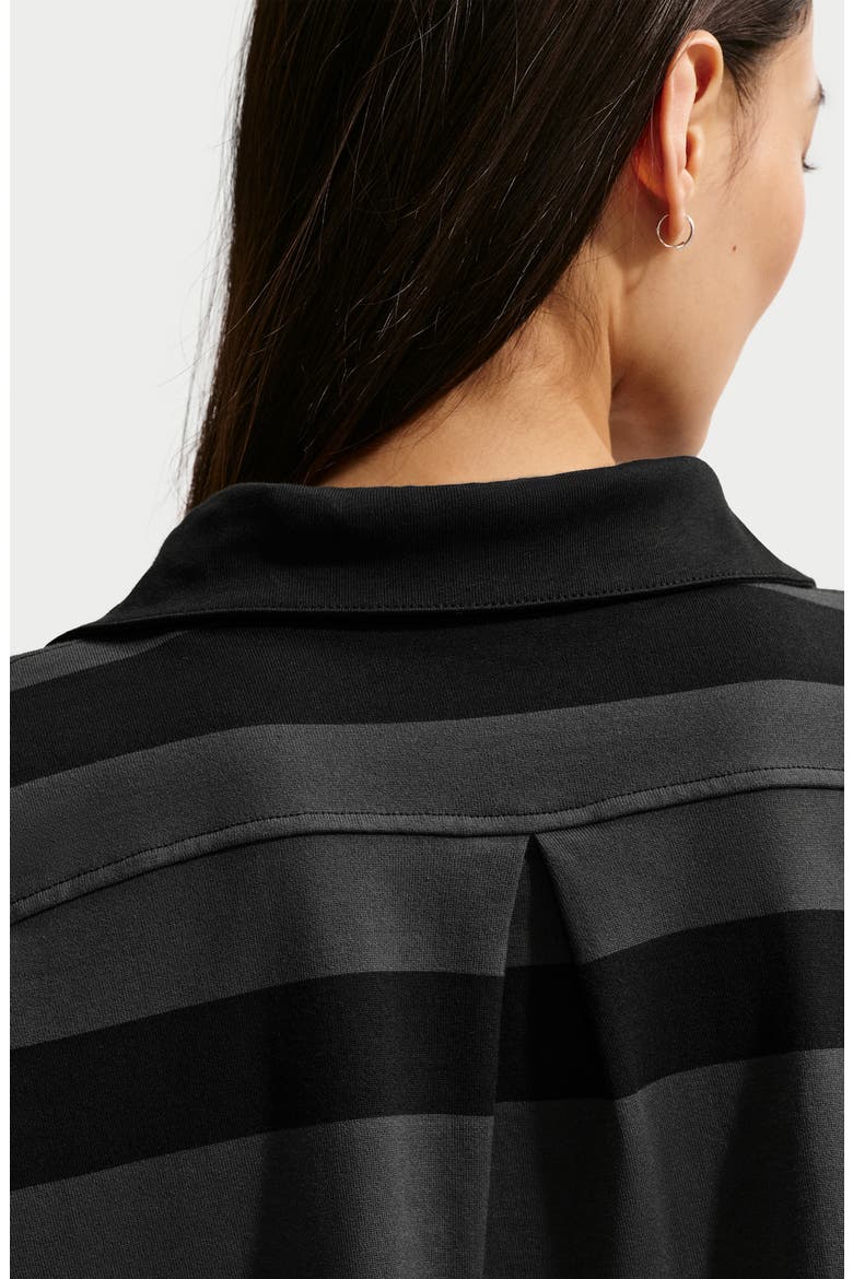 Sportswear Prep Stripe Cotton Top, Alternate, color, DARK SMOKE GREY/BLACK/SAIL