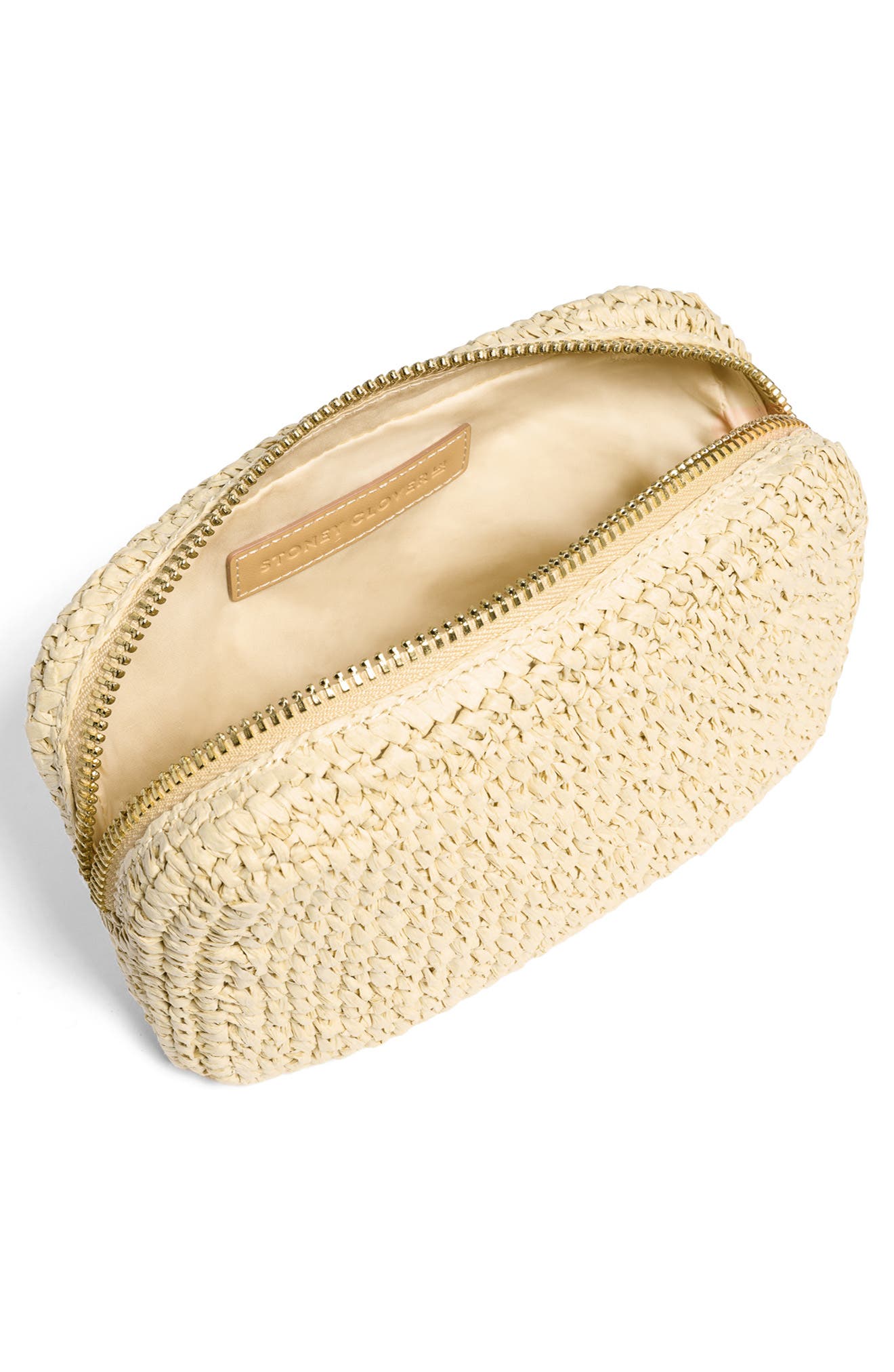 Stoney Clover Lane Small Raffia Pouch, Alternate, color, 