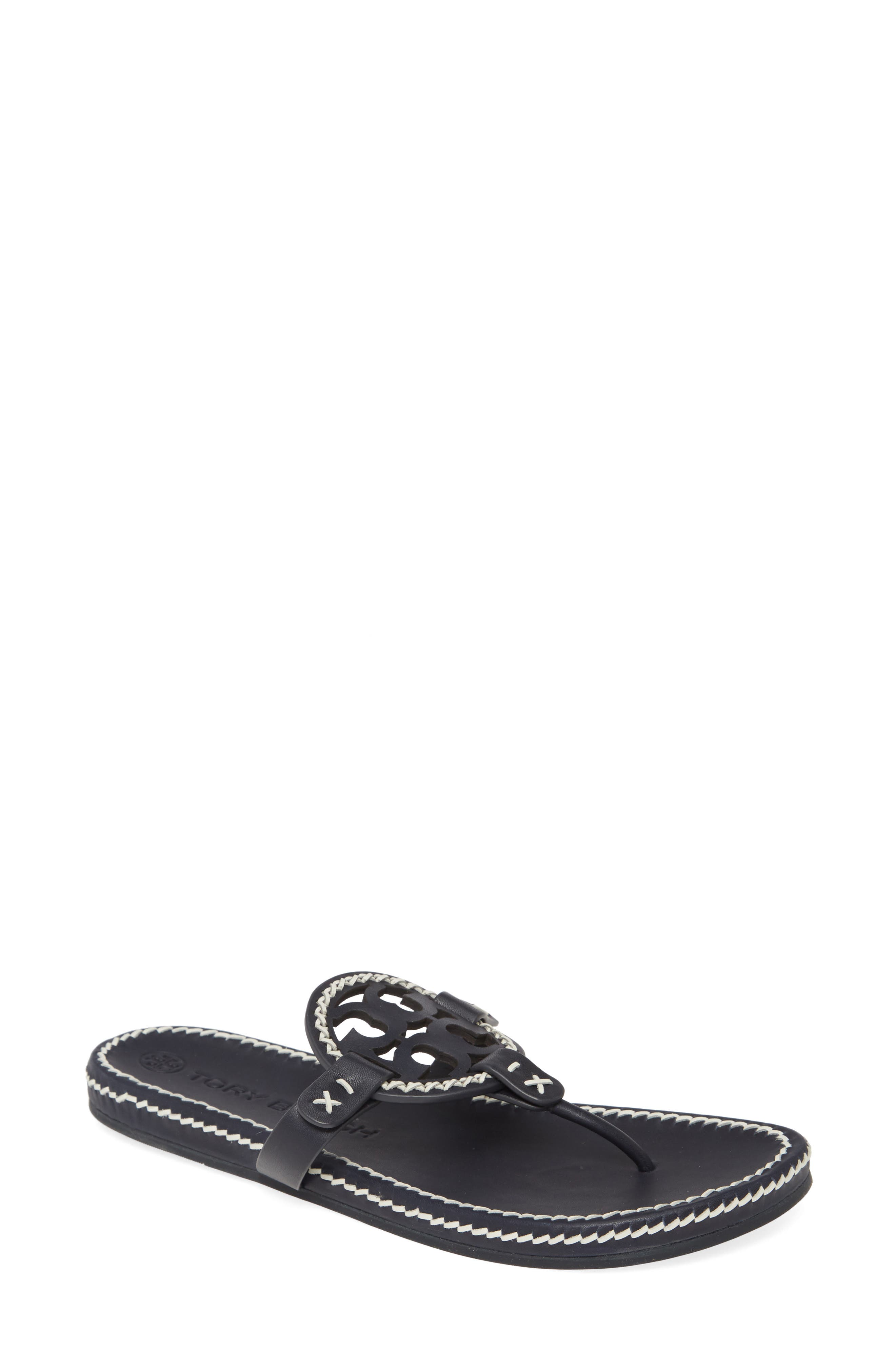 Miller Whipstitch Sandal, Main, color, PERFECT NAVY / NEW IVORY