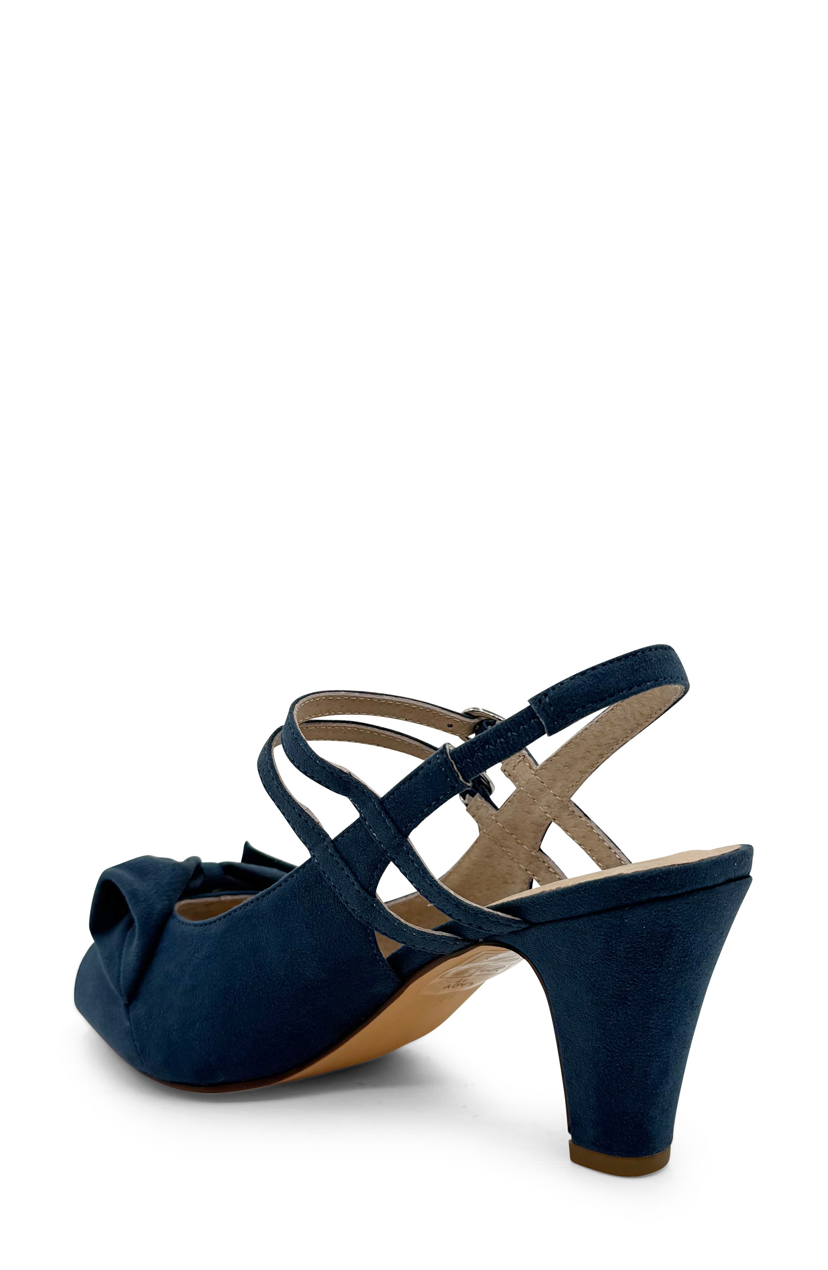 CHELSEA CREW Lady Slingback Peep Toe Pump, Alternate, color, Blue Micro