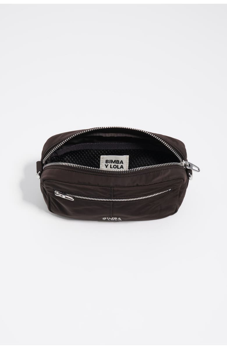 Bimba y Lola Compact Nylon Crossbody, Alternate, color, Charcoal