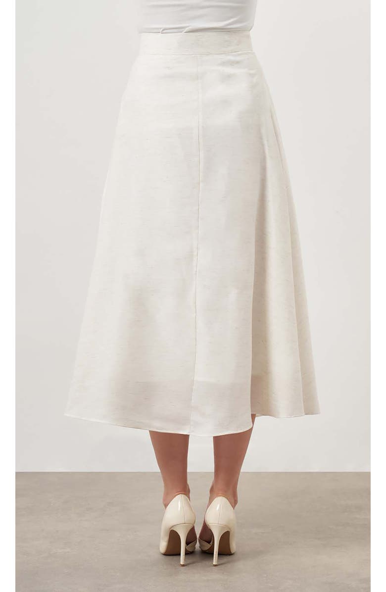 Mizalle Midi Skirt, Alternate, color, Ecru