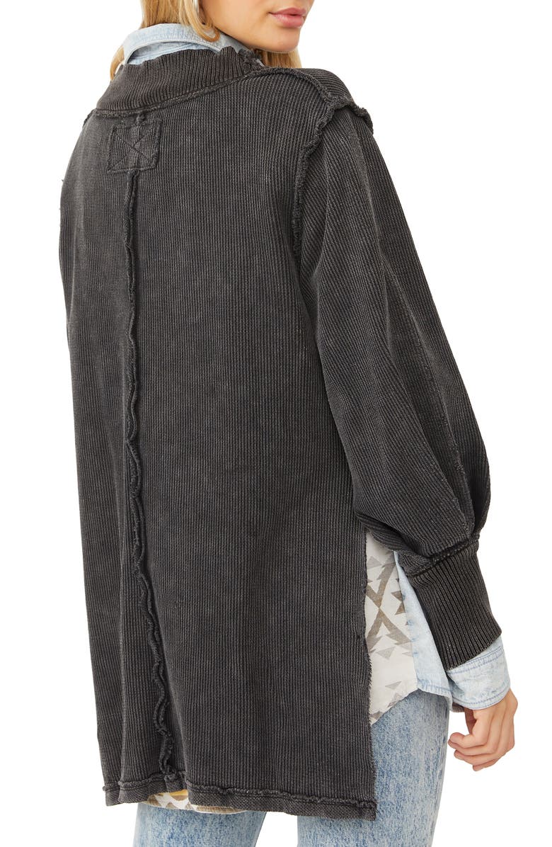 Free People Asher Thermal Knit V-Neck Top, Alternate, color,