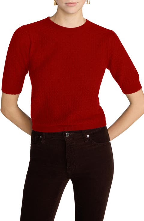 The Gathered Honeycomb Cashmere Sweater
