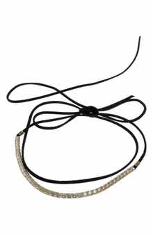 CZ by Kenneth Jay Lane Cubic Zirconia Tennis Wrap Choker Necklace