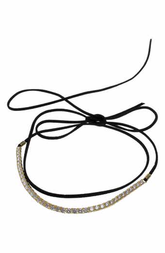 Cubic Zirconia Tennis Wrap Choker Necklace